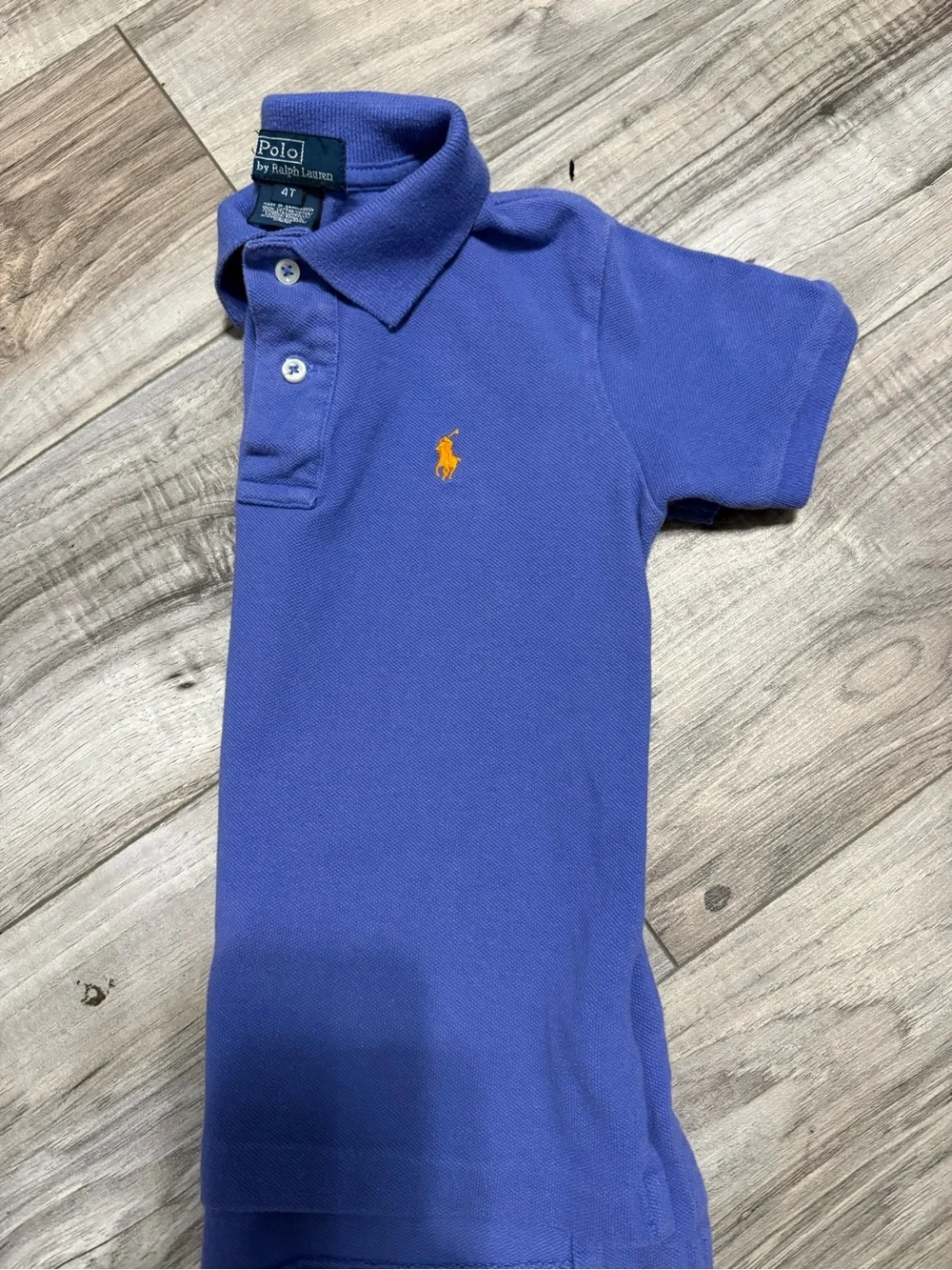 Ralph Lauren Boys' Blue Polo with Yellow Pony